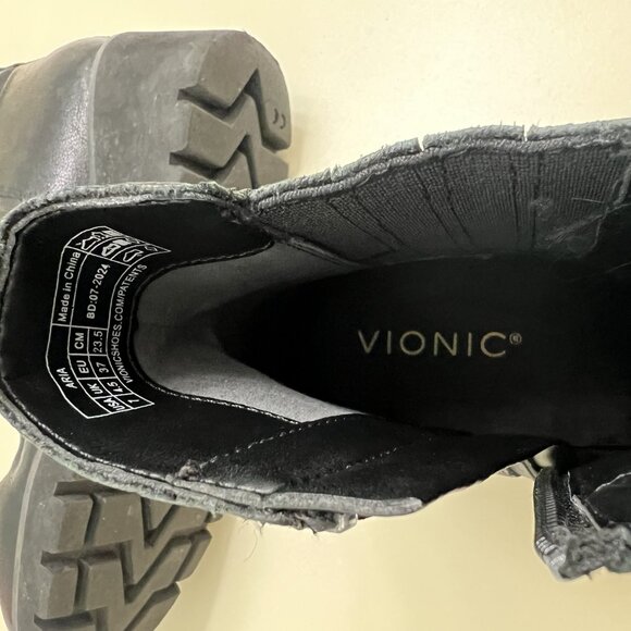 Vionic Aria 2.0 Wedge Ankle Leather Booties - Brand New - Picture 5 of 5